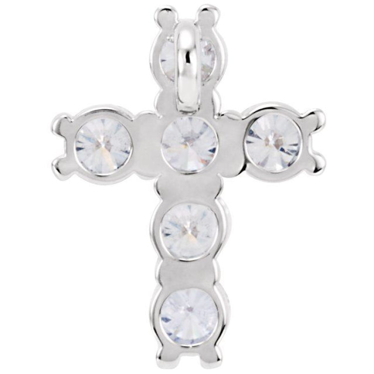 14K White 1/2 CTW Natural Diamond Cross Pendant 14K White 1/2 CTW Natural Diamond Cross Pendant