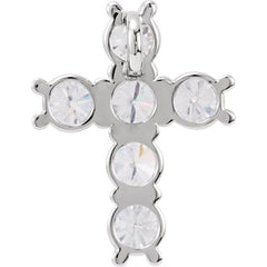 14K White 1 1/6 CTW Natural Diamond Cross Pendant 14K White 1 1/6 CTW Natural Diamond Cross Pendant