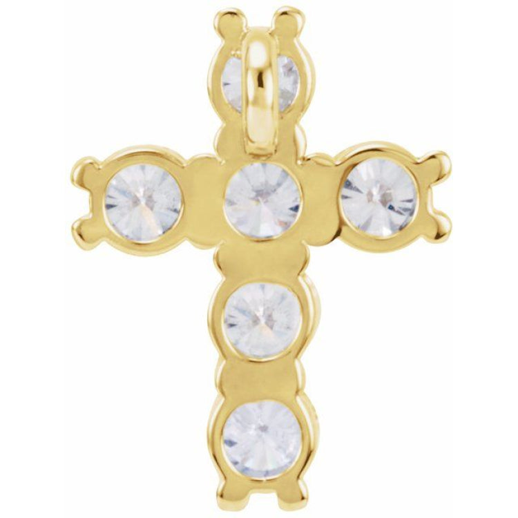 14K Yellow 1/2 CTW Natural Diamond Cross Pendant 14K Yellow 1/2 CTW Natural Diamond Cross Pendant