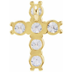 14K Yellow 1/2 CTW Natural Diamond Cross Pendant 14K Yellow 1/2 CTW Natural Diamond Cross Pendant