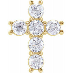 14K Yellow 1 1/6 CTW Natural Diamond Cross Pendant 14K Yellow 1 1/6 CTW Natural Diamond Cross Pendant