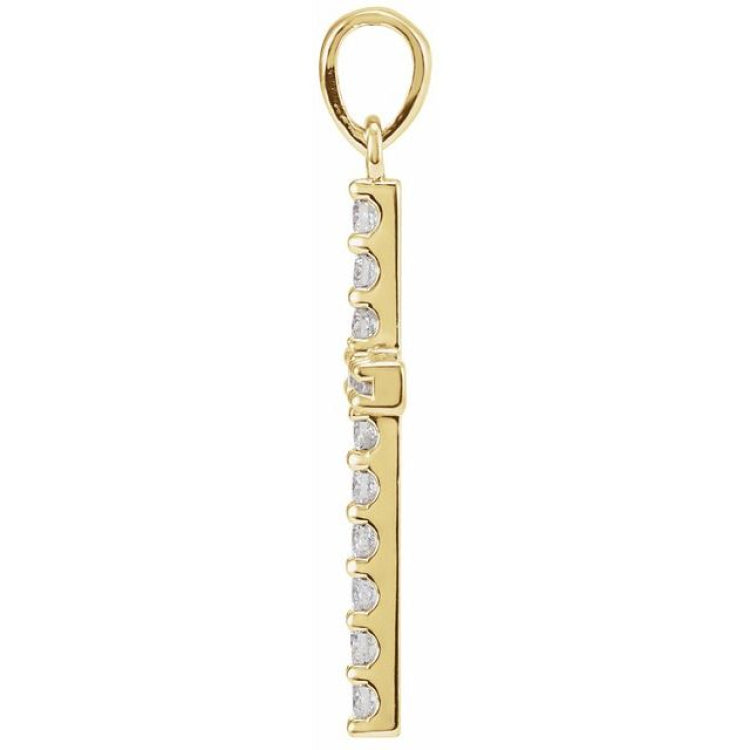 14K Yellow 1 CTW Natural Diamond Cross Pendant 14K Yellow 1 CTW Natural Diamond Cross Pendant