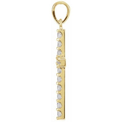 14K Yellow 1 CTW Natural Diamond Cross Pendant 14K Yellow 1 CTW Natural Diamond Cross Pendant