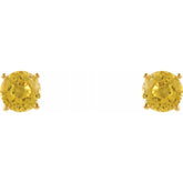 14K Yellow 5 mm Natural Yellow Sapphire Earrings