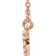 14K Rose 1/10 CTW Natural Diamond Infinity 16 1/2" Necklace 14K Rose 1/10 CTW Natural Diamond Infinity 16 1/2" Necklace