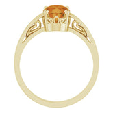 14K Yellow Natural Citrine Ring