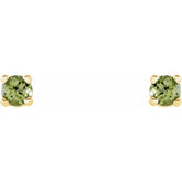 14K Yellow 2.5 mm Natural Peridot Earrings
