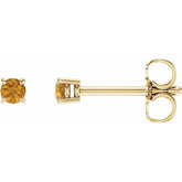 14K Yellow 2.5 mm Natural Citrine Earrings