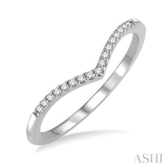 1/10 Ctw Chevron Round Cut Diamond Petite Ring in 14K White Gold 1/10 Ctw Chevron Round Cut Diamond Petite Ring in 14K White Gold