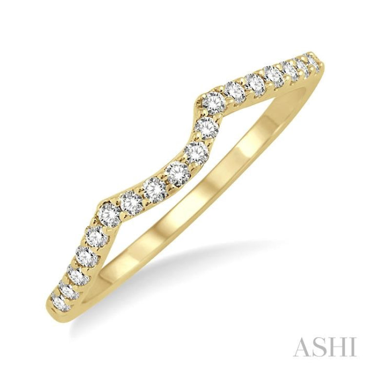 1/5 ctw Round Cut Diamond Wedding Band in 14K Yellow Gold 1/5 ctw Round Cut Diamond Wedding Band in 14K Yellow Gold