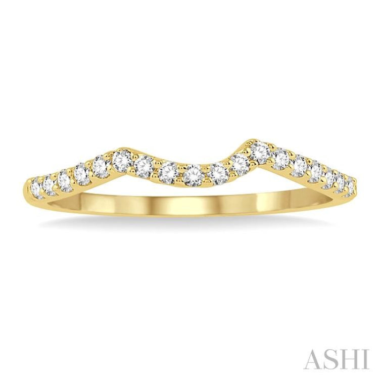 1/5 ctw Round Cut Diamond Wedding Band in 14K Yellow Gold 1/5 ctw Round Cut Diamond Wedding Band in 14K Yellow Gold