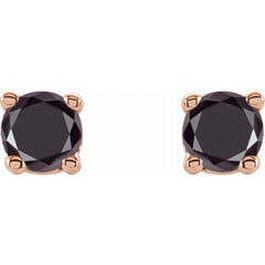 14K Rose 1/8 CTW Natural Black Diamond Earrings 14K Rose 1/8 CTW Natural Black Diamond Earrings