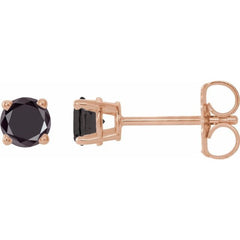 14K Rose 1/2 CTW Natural Black Diamond Stud Earrings 14K Rose 1/2 CTW Natural Black Diamond Stud Earrings