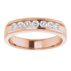 14K Rose 1/2 CTW Natural Diamond Band 14K Rose 1/2 CTW Natural Diamond Band