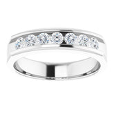 Platinum 3/4 CTW Natural Diamond Band