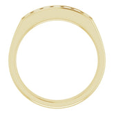 14K Yellow 3/4 CTW Natural Diamond Band