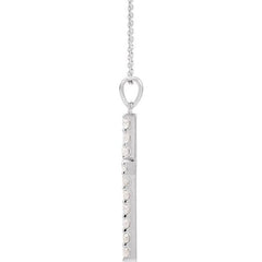 14K White 1/8 CTW Natural Diamond Cross 18" Necklace 14K White 1/8 CTW Natural Diamond Cross 18" Necklace