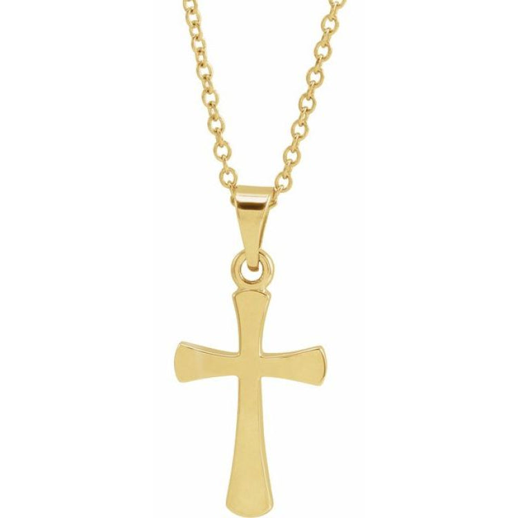 14K Yellow Cross 18" Necklace 14K Yellow Cross 18" Necklace