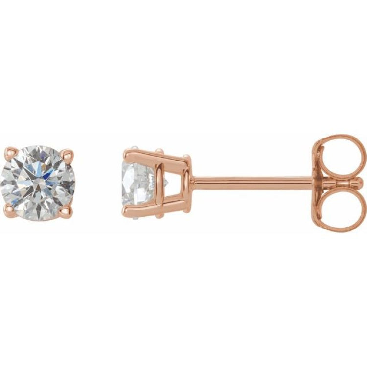 14K Rose 1/2 CTW Natural Diamond Stud Earrings 14K Rose 1/2 CTW Natural Diamond Stud Earrings