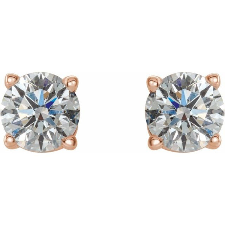 14K Rose 1/2 CTW Natural Diamond Stud Earrings 14K Rose 1/2 CTW Natural Diamond Stud Earrings