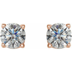 14K Rose 1/2 CTW Natural Diamond Stud Earrings 14K Rose 1/2 CTW Natural Diamond Stud Earrings
