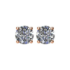 14K Rose 1 1/2 CTW Natural Diamond Stud Earrings 14K Rose 1 1/2 CTW Natural Diamond Stud Earrings