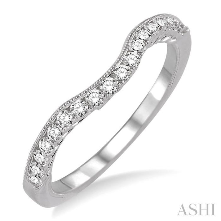 1/6 Ctw Round Cut Diamond Wedding Band in 14K White Gold 1/6 Ctw Round Cut Diamond Wedding Band in 14K White Gold