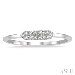 1/20 Ctw Pointed Pod Round Cut Diamond Stackable Petite Fashion Ring in 10K White Gold 1/20 Ctw Pointed Pod Round Cut Diamond Stackable Petite Fashion Ring in 10K White Gold