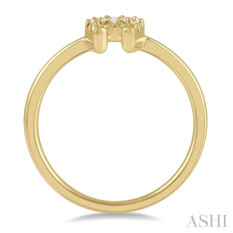 1/10 Ctw Horseshoe Charm Round Cut Diamond Petite Fashion Ring in 10K Yellow Gold 1/10 Ctw Horseshoe Charm Round Cut Diamond Petite Fashion Ring in 10K Yellow Gold