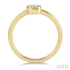 1/20 Ctw Crescent Round Cut Diamond Petite Fashion Ring in 10K Yellow Gold 1/20 Ctw Crescent Round Cut Diamond Petite Fashion Ring in 10K Yellow Gold