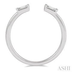 1/10 ctw Open Center Petite Baguette Diamond Stackable Ring in 10K White Gold 1/10 ctw Open Center Petite Baguette Diamond Stackable Ring in 10K White Gold