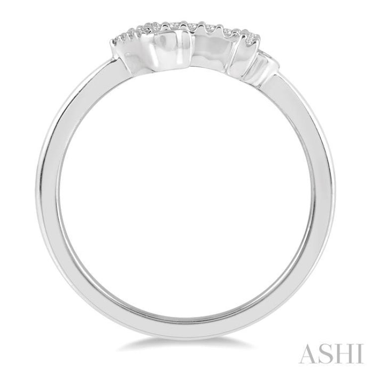 1/10 ctw Anchor Charm Round Cut Diamond Petite Fashion Ring in 10K White Gold 1/10 ctw Anchor Charm Round Cut Diamond Petite Fashion Ring in 10K White Gold