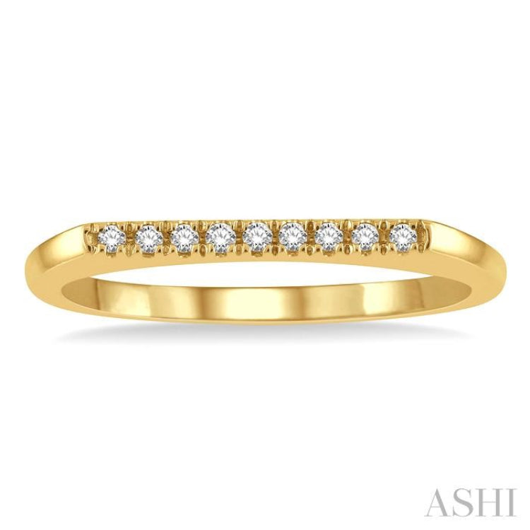 1/20 ctw Bar Top Round Cut Diamond Stackable Petite Ring in 10K Yellow Gold 1/20 ctw Bar Top Round Cut Diamond Stackable Petite Ring in 10K Yellow Gold