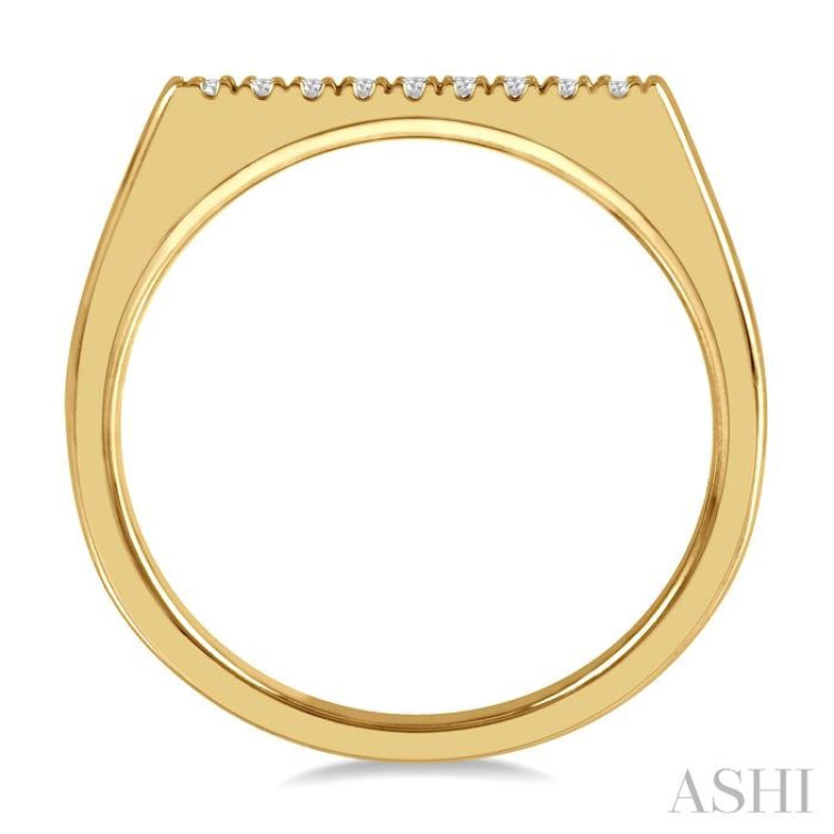 1/20 ctw Bar Top Round Cut Diamond Stackable Petite Ring in 10K Yellow Gold 1/20 ctw Bar Top Round Cut Diamond Stackable Petite Ring in 10K Yellow Gold
