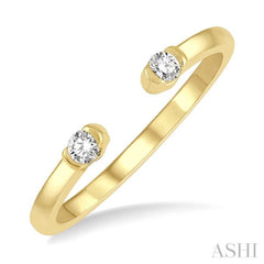 1/10 Ctw Open Center Round Cut Diamond Stackable Petite Ring in 10K Yellow Gold 1/10 Ctw Open Center Round Cut Diamond Stackable Petite Ring in 10K Yellow Gold