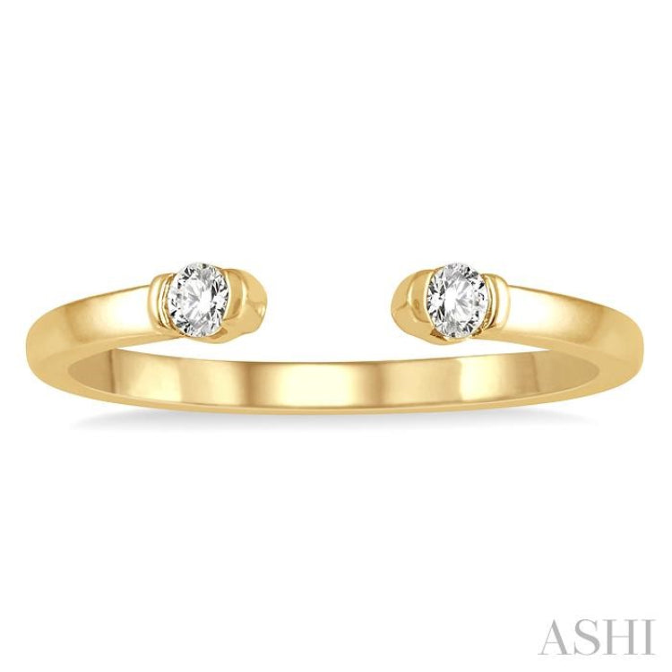 1/10 Ctw Open Center Round Cut Diamond Stackable Petite Ring in 10K Yellow Gold 1/10 Ctw Open Center Round Cut Diamond Stackable Petite Ring in 10K Yellow Gold