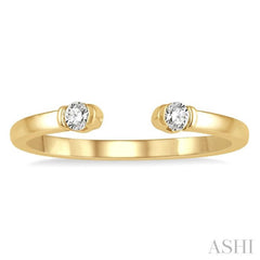 1/10 Ctw Open Center Round Cut Diamond Stackable Petite Ring in 10K Yellow Gold 1/10 Ctw Open Center Round Cut Diamond Stackable Petite Ring in 10K Yellow Gold
