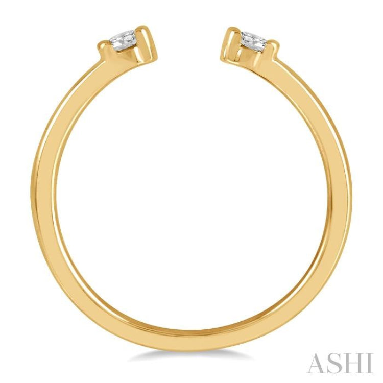 1/10 Ctw Open Center Round Cut Diamond Stackable Petite Ring in 10K Yellow Gold 1/10 Ctw Open Center Round Cut Diamond Stackable Petite Ring in 10K Yellow Gold