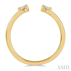 1/10 Ctw Open Center Round Cut Diamond Stackable Petite Ring in 10K Yellow Gold 1/10 Ctw Open Center Round Cut Diamond Stackable Petite Ring in 10K Yellow Gold
