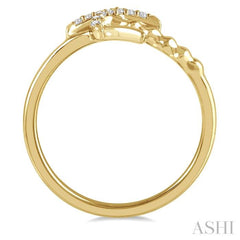 1/10 Ctw Palm Tree Round Cut Diamond Petite Fashion Ring in 10K Yellow Gold 1/10 Ctw Palm Tree Round Cut Diamond Petite Fashion Ring in 10K Yellow Gold