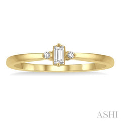 1/20 Ctw Lightweight Baguette and Round Cut Diamond Petite Ring in 10K Yellow Gold 1/20 Ctw Lightweight Baguette and Round Cut Diamond Petite Ring in 10K Yellow Gold