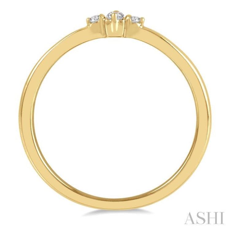 1/20 Ctw Lightweight Baguette and Round Cut Diamond Petite Ring in 10K Yellow Gold 1/20 Ctw Lightweight Baguette and Round Cut Diamond Petite Ring in 10K Yellow Gold