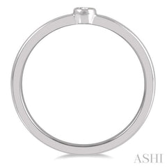 1/20 Ctw Lightweight Bezel Set Round Cut Diamond Petite Ring in 10K White Gold 1/20 Ctw Lightweight Bezel Set Round Cut Diamond Petite Ring in 10K White Gold