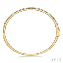 2 Ctw Round Cut Diamond Fashion Bangle in 14K Yellow Gold 2 Ctw Round Cut Diamond Fashion Bangle in 14K Yellow Gold