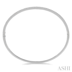 1/2 ctw Slim Round Cut Diamond Bangle in 14K White Gold 1/2 ctw Slim Round Cut Diamond Bangle in 14K White Gold