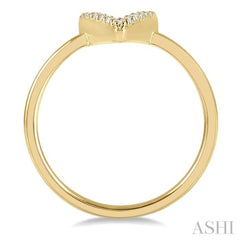1/8 Ctw Wishbone Round Cut Diamond Petite Ring in 10K Yellow Gold 1/8 Ctw Wishbone Round Cut Diamond Petite Ring in 10K Yellow Gold