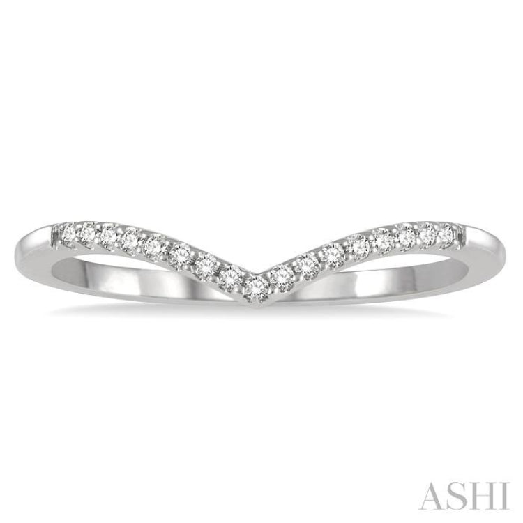 1/10 Ctw Chevron Round Cut Diamond Petite Ring in 10K White Gold 1/10 Ctw Chevron Round Cut Diamond Petite Ring in 10K White Gold