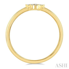 1/10 Ctw Hamsa Round Cut Diamond Fashion Petite Ring in 10K Yellow Gold 1/10 Ctw Hamsa Round Cut Diamond Fashion Petite Ring in 10K Yellow Gold