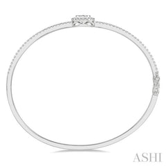 1 Ctw Circular Lovebright Round Cut Diamond Stackable Bangle in 14K White Gold 1 Ctw Circular Lovebright Round Cut Diamond Stackable Bangle in 14K White Gold