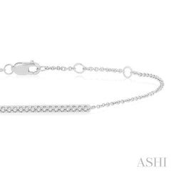1/6 Ctw Round Cut Diamond Petite Bar Bracelet in 10K White Gold 1/6 Ctw Round Cut Diamond Petite Bar Bracelet in 10K White Gold